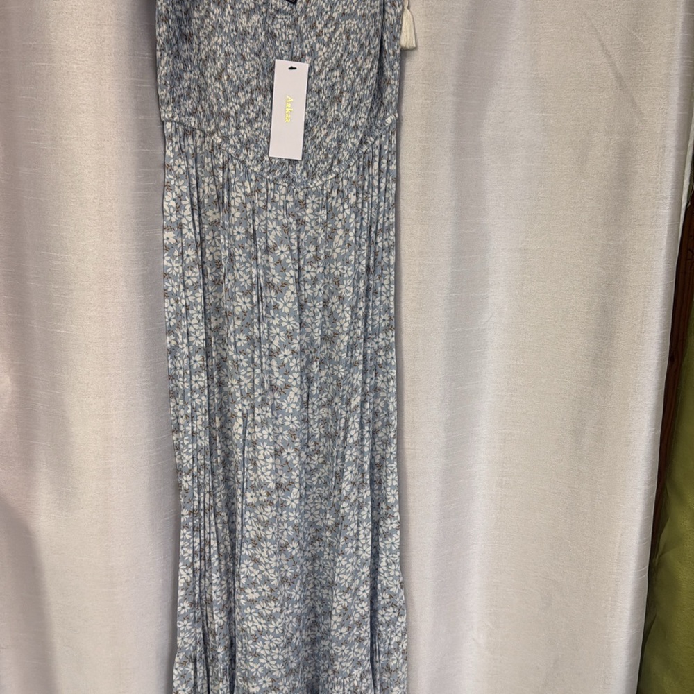 Blue Floral Maxi Dress